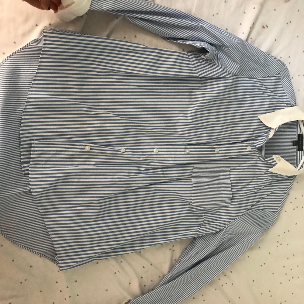 Blued button down shirt